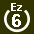 White 6 in white circle with Ez above.svg