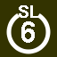 File:White 6 in white circle with SL above.svg