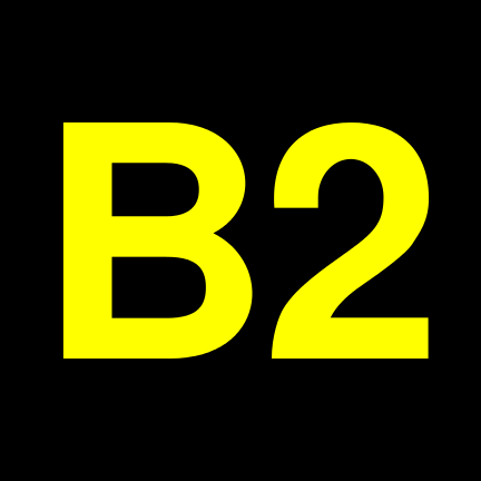 File:B2 black yellow.svg