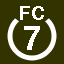 File:White 7 in white circle with FC above.svg