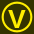 Yellow V in yellow circle.svg