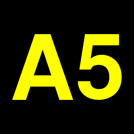 File:A5 black yellow.svg