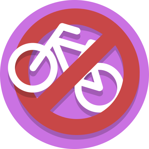 File:StreetComplete quest no bicycles.svg