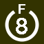 File:White 8 in white circle with F above.svg