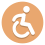 AddWheelchairAccessBusiness quest icon showing a white wheelchair user on an orange background