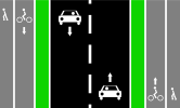 Cycle tracks left right footways.svg