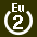 White 2 in white circle with Eu above.svg