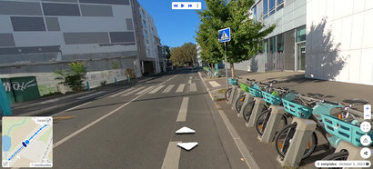 https://panoramax.openstreetmap.fr/#background=streets&date_to=2024-08-19&focus=pic&map=17.98/48.810323/2.344034&pic=b5e701b7-d539-466d-adc7-7c980d64bc8c&pic_type=equirectangular&speed=250&theme=default&xyz=236.00/0.00/30. The photo displayed was taken by zorglubu on October 1, 2023 of street level imagery in Paris, France.