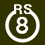 File:White 8 in white circle with RS above.svg