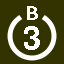 File:White 3 in white circle with B above.svg