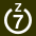 White 7 in white circle with Z above.svg