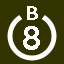 File:White 8 in white circle with B above.svg