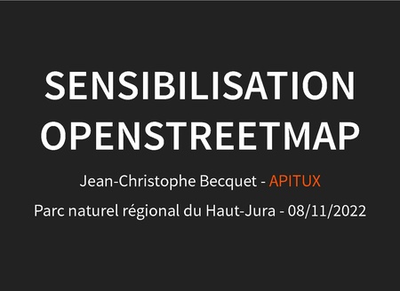 Sensibilisation OpenStreetMap