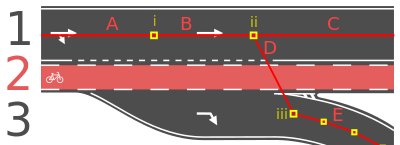 Connectivity example with cycle lane.svg