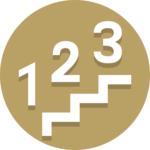 File:StreetComplete quest steps count brown.svg