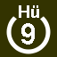 File:White 9 in white circle with Huuml above.svg
