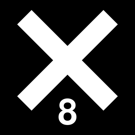 File:X8 black white.svg