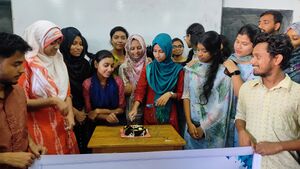 OSM UBangladesh - Photo of cake for OpenStreetMap's 18th anniversary, at SUST (Shahjalal University of Science and Technology). Photo by Sawan Shariar on 2022-08-06.