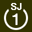 File:White 1 in white circle with SJ above.svg