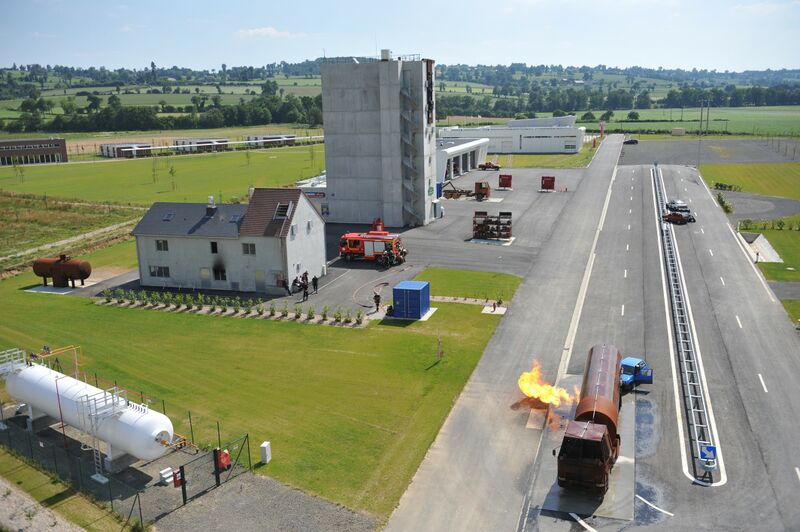 File:French firefighter academy in Calvados.jpg