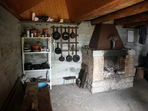 Interior of a wilderness hut