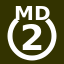 File:White 2 in white circle with MD above.svg