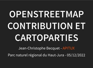 OpenStreetMap contribution et cartoparties