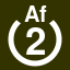 File:White 2 in white circle with Af above.svg