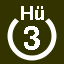 File:White 3 in white circle with Hü above.svg