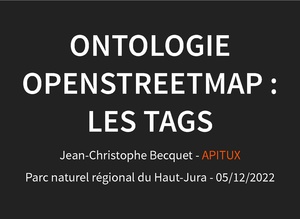 Ontologie OpenStreetMap - les tags