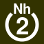 File:White 2 in white circle with Nh above.svg
