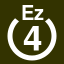 File:White 4 in white circle with Ez above.svg