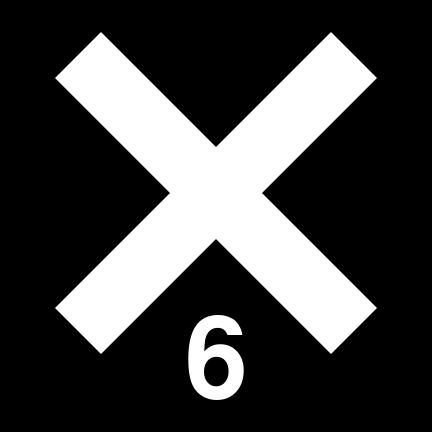 File:X6 black white.svg
