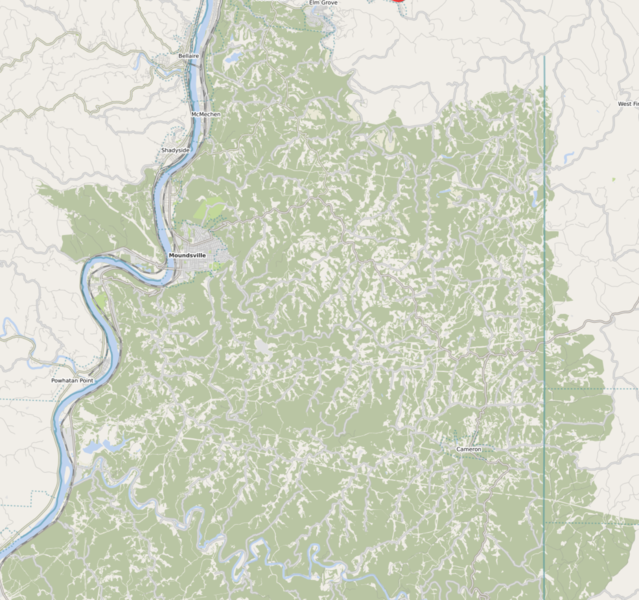 File:Marshall County WV in OSM on January 21, 2021.png