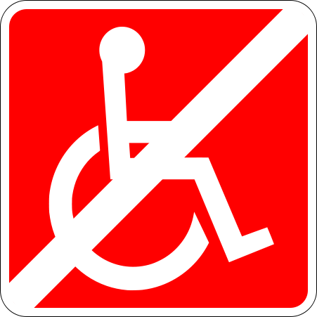 File:Wheelchair sign no.svg