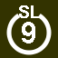 File:White 9 in white circle with SL above.svg