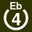 File:White 4 in white circle with Eb above.svg
