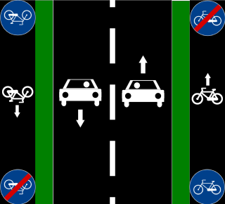 File:Cycle tracks left right Italy.svg
