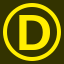 File:Yellow D in yellow circle.svg