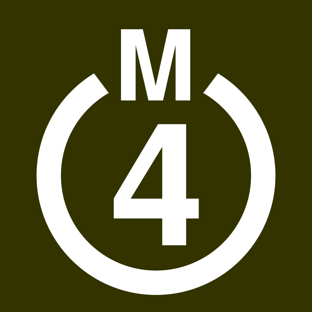 M above