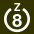 White 8 in white circle with Z above.svg