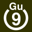 File:White 9 in white circle with Gu above.svg