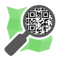 Old logo with QR code (PNG as a Moo sticker)