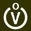 File:White V in white circle with O above.svg