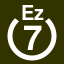 File:White 7 in white circle with Ez above.svg