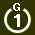White 1 in white circle with G above.svg