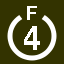 File:White 4 in white circle with F above.svg