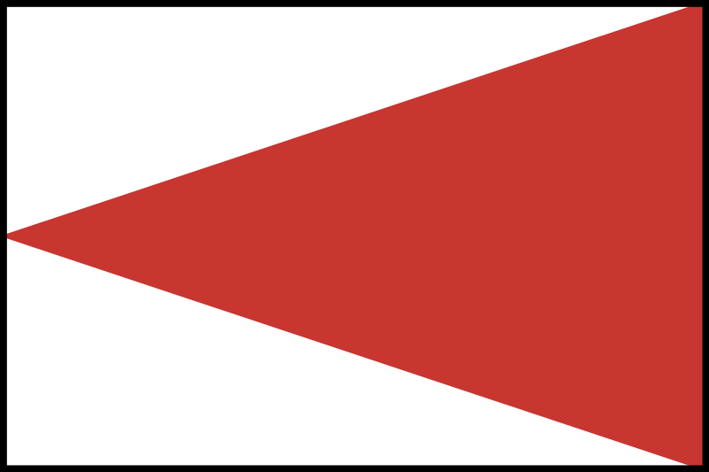File:Rotes Dreieck Spitze links.svg