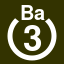 File:White 3 in white circle with Ba above.svg