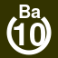 File:White 10 in white circle with Ba above.svg